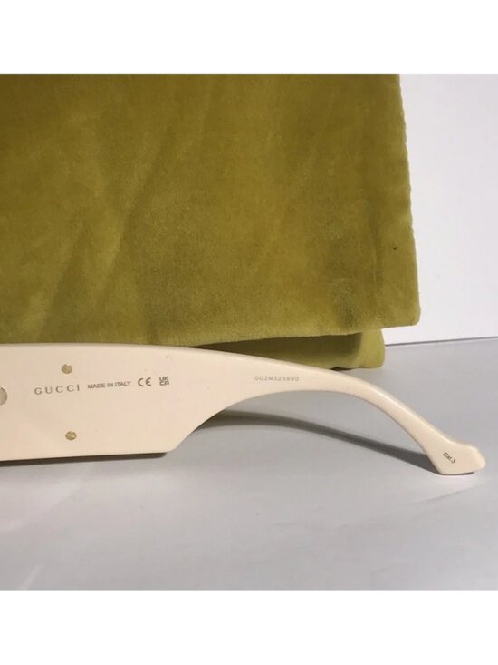 ✨ Authentic Gucci GG1425S Rectangular Sunglasses – Ivory White & Brown  ✨ main image 4